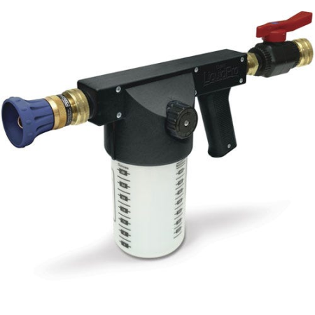 Underhill Liquidpro Wetting Agent Applicator Gun - Control On/Off - Shower Head Nozzle - High Flow Plastic Valve - 3/4" Inlet + 1"Mht x 3/4i"Fht Adapter