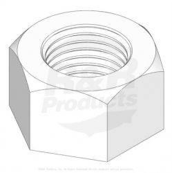 Replaces 3220-5 Nut 1/2" -20 zinc plated