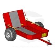 DOUBLE GREENSMOWER TRAILER - RED COMPLETE 