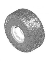Tire w/Wheel - 20x10.00-8 NHS (4 Ply) Carlisle Turf Trac R/S