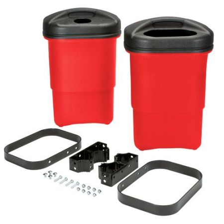 DOUBLE TRASH CONTAINER - RED