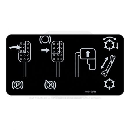 DECAL-COVER PLATE  Replaces 110-0986