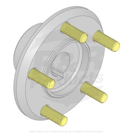 HUB-ASSY C/W STUDS  Replaces 120-6255