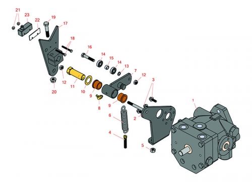 Toro Sand Pro 2020-3020  Hydraulic Pump Mounting