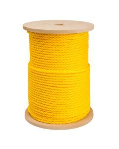 HOLLOW BRAID POLY ROPE - YELLOW 3/8 X 500FT
