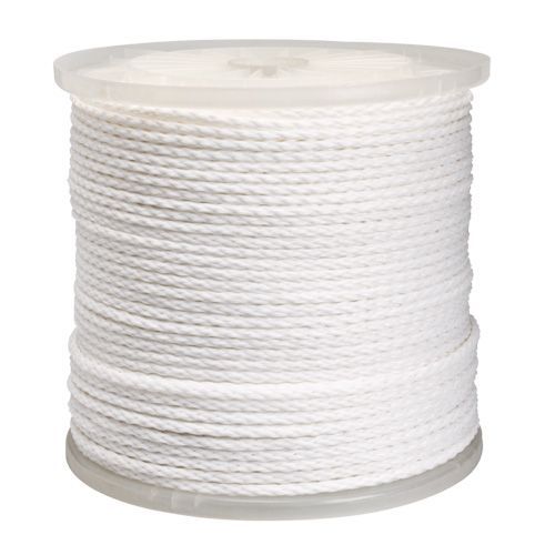 HOLLOW BRAID POLY ROPE - WHITE 1/4 X 1000FT